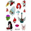 Tatsy The Rock N Rolla Set, Tatuaggi Temporanei di Qualità per Uomo e Donna, Des