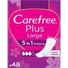 Carefree Salvaslip Plus Large Extra ampi e sottili 48 salvaslip Senza profumo