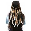 ITIMPORT Copricapo indiano con piume e cerchietto per capelli A5