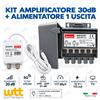 EMME ESSE Amplificatore Da Palo Alimentatore Antenna Tv Digitale Terrestre UHF 30dB
