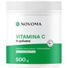 NOVOMA Vitamina C Polvere Pura 500 g 1000mg Vitamina C per dose Acido Ascorbico