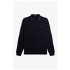 Fred Perry 🔵FRED PERRY POLO MANICA LUNGA M3636 BLU NAVY / GRIGIO GRAFITE Q45 NEW FW 22/23