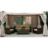 CAPALDO SET 4 TELI LATERALI MT. 3X4 ECRU' PER GAZEBO SAHARA
