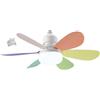 Ventilatore Soffitto Luce Telecomando BEPER P206VEN610 Lampadario 40W 52cm