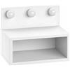 BricoShop24 Comodino Sospeso con Luci LED Bianco 40x30 per Camera da Letto