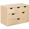 CAPALDO CASSETTIERA 6 CASSETTI MINI IN PINO NATURALE CM.40X20X28H