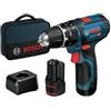 Bosch TRAPANI AVVITATORE A BATTERIA BOSCH GSB 12V-15 - 2 BATTERIE DA 12V - 2Ah