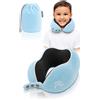FLOWZOOM Comfy Kids Cuscino da Viaggio per Bambini 4.1. Comfy Kids S - Blu