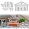Augesak Stampi in Silicone per Colata Presepe e Candele - 3D Gesso Fai da Te per Decoraz