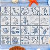 Mmdbd 20 Pz Stencil per Pittura, Stencil Muro, Oceano Tema Stencil per Pareti, Stencil