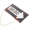 Black Rustic Wood Sign Hanging Wall Art Wooden Decor for Kitchen