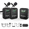Moman Microfono Lavalier Wireless Professionale, C2X 2.4Ghz Microfoni Senza Fili Con S