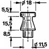AMA Perno per Piastre Portacoltello Ama 35g - 10 pz Made in Italy