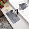 Reusable Silicone Kitchen Sink Mat Protector with Adjustable Cut for Sink Bottom
