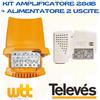 Televes Amplificatore di Segnale Antenna Tv Digitale Terrestre DVB-T2 Da Palo UHF 28db