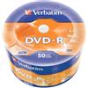Verbatim 50 DVD -R VERBATIM vergini 16X SILVER Advanced Azo + 50 CD SLIM NERE CUSTODIE