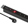 Ciabatta multipresa Qoltec PDU con protezione da sovraccarico per RACK 19" | 1U