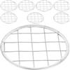 8Pcs Mason Jar Flower Frog Lid Inserts Silver Metal Floral Grid for Flowers