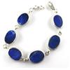 Fatto a mano BRACCIALE ARGENTO PIETRE SEMI PREZIOSE LAPISLAZZULI REALI NATURALI MOLTO...