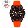 Lorenz OROLOGIO LORENZ 0261170B CRONOGRAFO UOMO ACCIAIO NERO ARANCIONE 10 ATM ORIGINALE