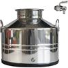 QUATTRO EFFE Bidone Acciaio Inox 4F 50 lt - Fustino basso saldato con rubinetto inox