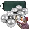 MONA Set di 8 palle da bocce con lati cromati