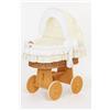 My Sweet Baby Culla in vimini Bellamy con cappottina pieghevole - Biancheria da letto naturale