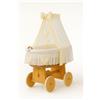 My Sweet Baby Culla in vimini Amelia con baldacchino - Biancheria da letto naturale e crema