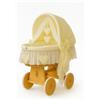 My Sweet Baby Culla in vimini Amelia con cappottina pieghevole - Biancheria da letto naturale
