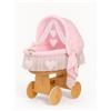 My Sweet Baby Culla in vimini Amelia con cappottina pieghevole - Biancheria da letto naturale