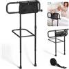 Sponda Letto Anziani Pieghevole Regolabile Portata 136 kg con Maniglia e Gambe
