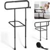 Sponda Letto Pieghevole Regolabile Portata 136 kg con Gambe per King Queen