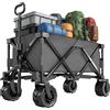 Does not apply Carrello Da Campeggio 205L Con 4 Ruote Ampie Grandi, Carrello Spiaggia Pieghevol