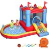 Does not apply Castello Gonfiabile per Bambini 4 in 1, Parco Acquatico Con Scivolo, Trampolino,
