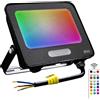 FARO MAKA Faretto LED RGBW 30W 50W IP65 Esterno Interno 220V con Telecomando