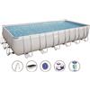 BESTWAY Piscina power steel rettangolare telaio portante cm.732x366x132h. -kg.171,7 -lt.
