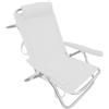 CAPALDO SPIAGGINA SDRAIO RECLINABILE IN ALLUMINIO BIANCA CM. 53X63X72H
