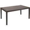 IPAE-PROGARDEN Tavolo in pe rattan "prince" antracite cm.90x150x72h. - cm.90x150x72h. - peso kg