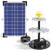 Fontana Solare, Con Batteria 1500Mah E 9 Ugelli, Pompa Solare per Fontana 250L/H