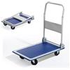 CARRELLO CON PIANALE PIEGHEVOLE IN ACCIAIO, PORTATUTTO CON 4 RUOTE DA TRASPORTO