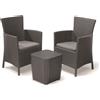 Keter Salottino 3 pezzi "iowa balcony" flat wicker graphite 2 posti
