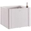 STEFANPLAST Fioriera natural deluxe bianca quadra - cm.43x43x33h. lt.35