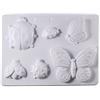 HOBBYFUN STAMPO CON 6 FORMINE COCCINELLE E FARFALLE MOLDS PRIMAVERA PORTAFORTUNA FLOWER