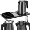 Royal Catering Set benvenuto hotel bollitore elettrico con vassoio 1,2L 1800W - Nero