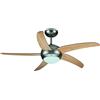 Dcg VENTILATORE DA SOFFITTO CON 5 PALE IN LEGNO CON LUCE E TELECOMANDO 60 W Ø cm