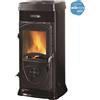 NORDICA Stufa a legna super junior 5 kw nera - misure cm.36,0x41,9x77,1h. - peso Kg.64