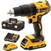 DEWALT Trapano avvitatore a percussione 18v 2ah (dcd778d2t-qw) - 2 batterie al Litio d