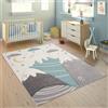 Paco Home Tappeto Bambini Cameretta Pastello 3D Motivo Di Montagne Moderno