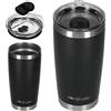 ACTIV SPACE Großer thermischer Stahlbecher 600ml - Schwarz