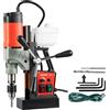 Trapano a Colonna Elettronico 220 V, Trapano Base Magnetica con Doppia Guida a